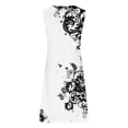 thumbnail image 5 of Penkiiy Robes d'Été pour Femmes 2024 Décontractées Imprimées Amples Couleur Unie Col Rond Tempérament Élégantes Robes Dos Nu L Multicolore, 5 of 5