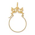 thumbnail image 1 of 14K Yellow Gold Polished Doves & Bow Charm Holder, 1 of 2