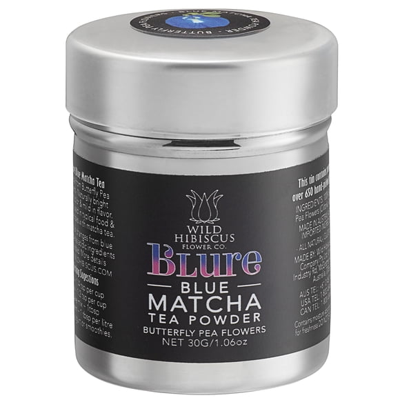 Wild Hibiscus 1.06 oz (30 g) Poudre de Thé Matcha Bleu à la Fleur de Pois Papillon b'Lure