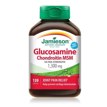 Jamieson Caplets de Glucosamine Chondroïtine MSM 1&nbsp;300 mg