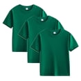 thumbnail image 1 of Plebaso Lot de 3 T-Shirts en Coton pour Enfants, Manches Courtes, Col Rond, Chandails Décontractés Unis Basiques, Hauts pour Unisexe, 1 of 6