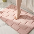 thumbnail image 4 of Dvkptbk Bathroom Rug Blanket Thick Striped Memory Foam Bath Rugs, Soft Absorbent Velvet Bathroom Mats, Non-Slip Bottom , Machine Washable Bathmat, Carpet Rug Room Decoratio for Washing, 4 of 7