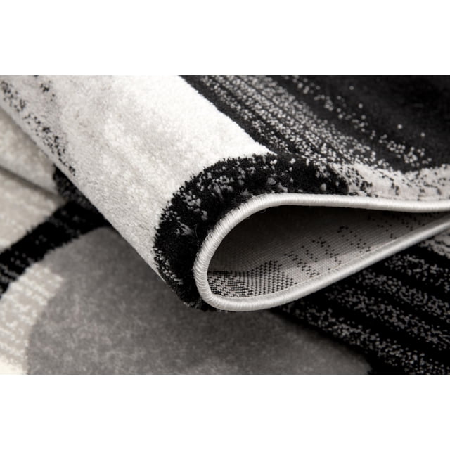Rug Branch Montage Collection Modern Abstract Doormat Area Rug Entrance Floor Mat (2x6 feet) - 2'3" x 6', Grey