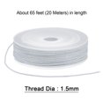 thumbnail image 2 of Unique Bargains Twisted Nylon Twine Thread Beading Cord 1.5mm 20M/65 Feet Extra Strong Braided Nylon String, Light Grey, 2 of 6
