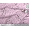 thumbnail image 2 of Soimoi Pink Velvet Fabric To Travel Is To Live Text Print Fabric by the Yard 58 Inch Wide, 2 of 2