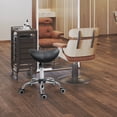 thumbnail image 2 of HOMCOM Tabouret de Salon Hydraulique à Roulettes à Hauteur Réglable Chaise Selle Pivotante, 2 of 10