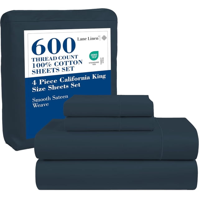 Softest Cotton Sheets Double Sheet Set Pc Set Thread Count Sateen Bedding Deep Pocket Sheets Cooling Sheets Double Size Sheets Breathable Bed Set ()