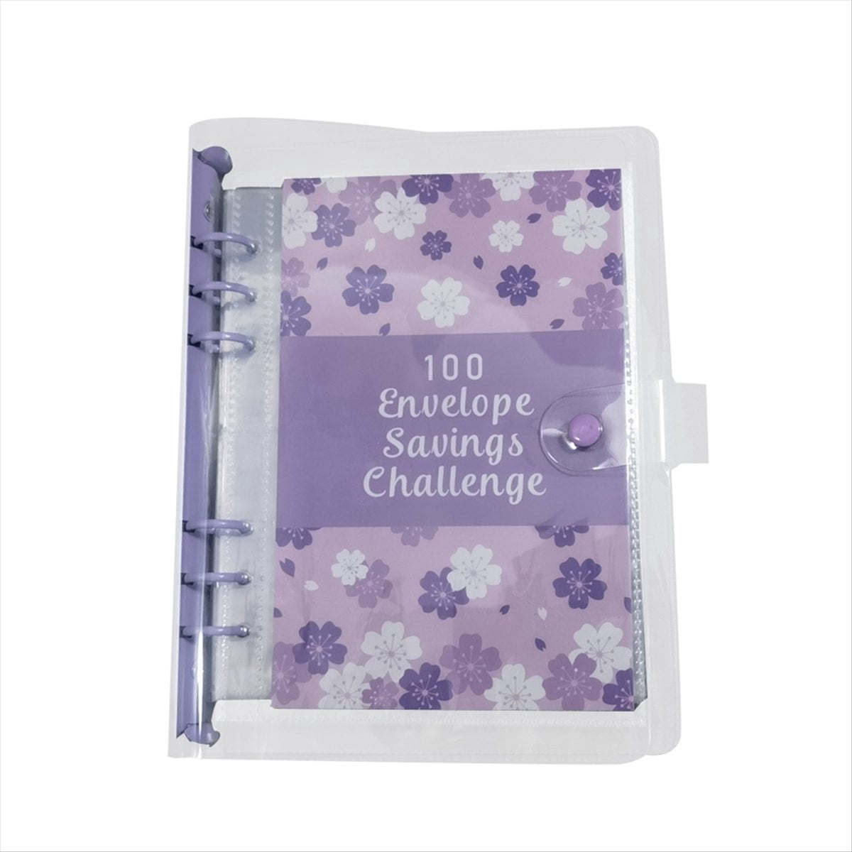 100 Envelope Challenge Binder Savings Binder for Save 5050 with Cash Envelopes for Budget Planning Purple,1 x 100 Envelope Challenge Binder Savings Binder,Purple