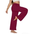 thumbnail image 3 of Plebaso Womens Plus Size Pants Elastic Waist Wide Leg Pants Loose Drawstring Lounge Pants with Pockets, 3 of 7