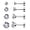 AB, variant on Limerencia F136 Titanium Earrings 4 Pairs Set, Hypoallergenic Flat Bottom Spiral Earrings with Aurora Borealis Zirconia for Women and Men