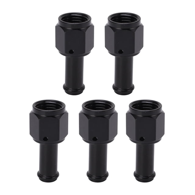 Automotive Fuel Line Straight Adapter, 6AN Female To 3/8 NPT Adpater Rust Resistant Black 5pcs Professional Replacement For Fuel Lines For Fuel Filters