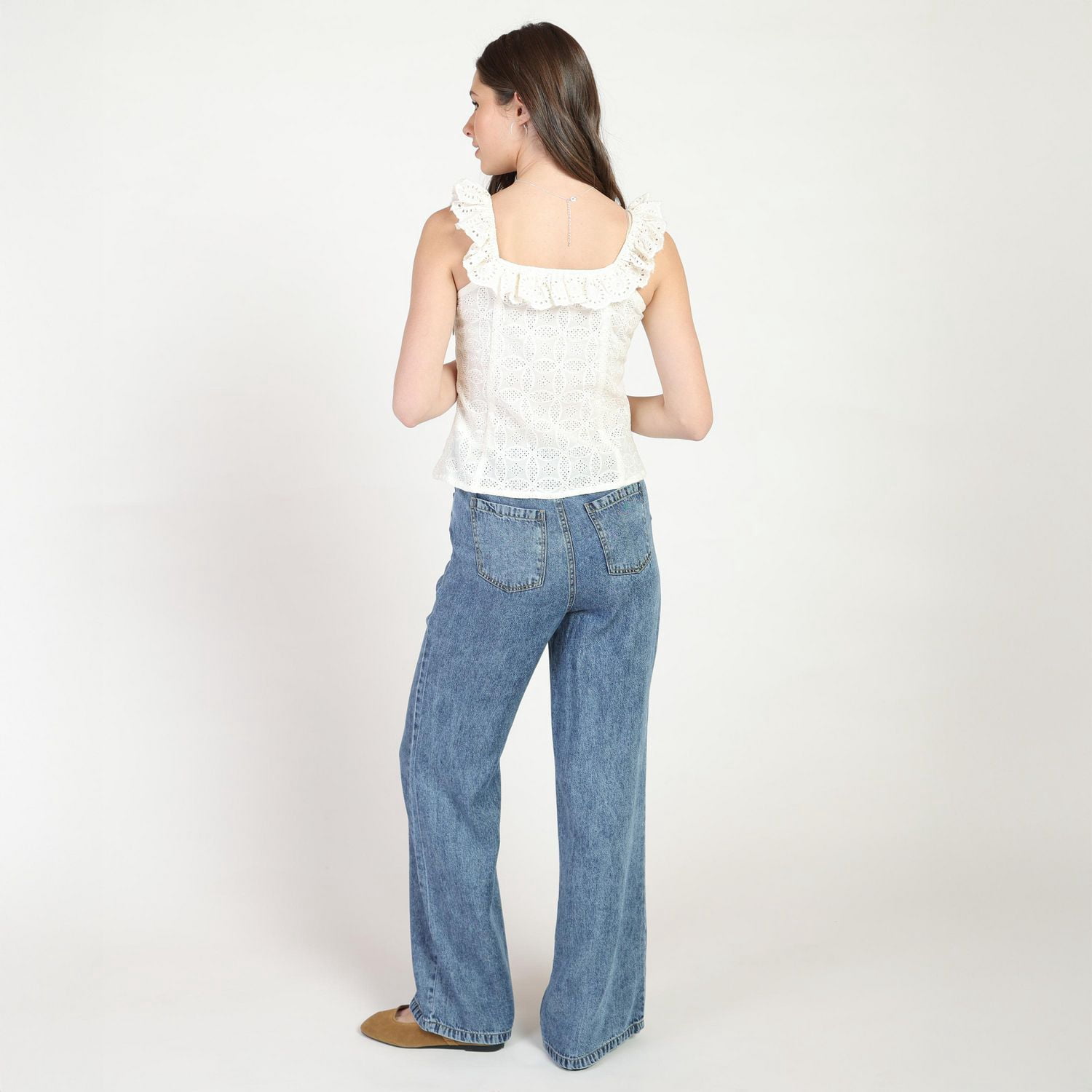 Bloom Girl, Button Front Eyelet Tank, Sizes XS-XL