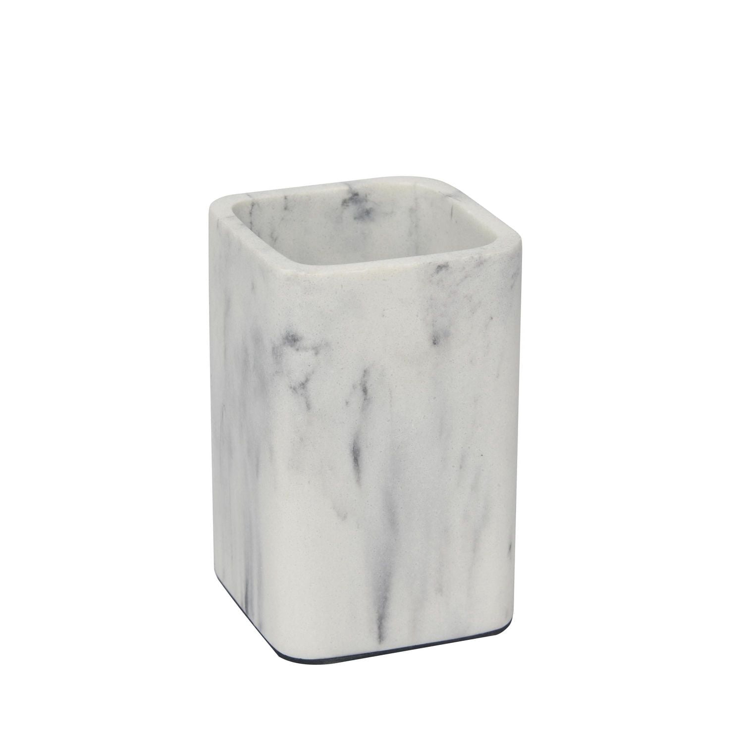 Gobelet hometrends en faux marbre blanc, gobelet en grès, 1 gobelet réutilisable pour rincer à l'eau, utilisation dans la salle de bain