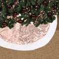thumbnail image 3 of Jupe de Sapin de Noël 31,49 Po Ronde Rouge Jaune Vert Rose Brun Tissu Décoration des Fêtes pour Base de Sapin, 3 of 6
