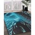 thumbnail image 3 of Ahgly Company Machine Washable Indoor Rectangle Transitional Dark Turquoise Green Area Rugs, 8' x 10', 3 of 7
