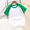 thumbnail image 2 of FAIWAD Unisexe Garçons Filles T-Shirts à Manches Courtes Tout-Petits Bébé Col Rond Été Coton à Blocs de Couleur, 2 of 3