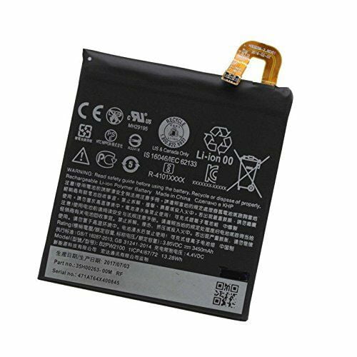 Batterie de Remplacement avec Outils pour Google Pixel XL, Modèle B2PW2100 35H00263, Doté d'Une Capacité Li-ion de 3450mAh. la Batterie Rectangulaire Noire Comprend des Spécifications Imprimées et des Avertissements de Sécurité, avec un Languette de Connecteur flexible s'Étendant par le Haut. Conçue pour la Compatibilité avec les Appareils Google Pixel XL.