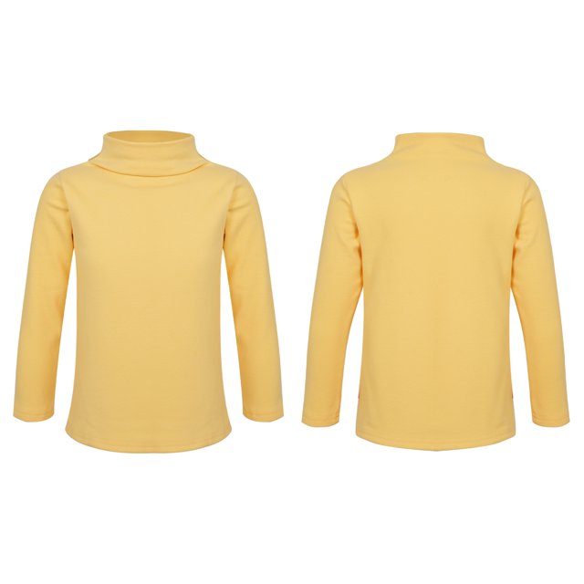 Yeahdor Chandails Thermiques à Manches Longues pour Garçon Fille, Doublés en Molleton, Couche de Base de Compression, T-Shirts à Col Rond, T-Shirts Doux, Jaune 90