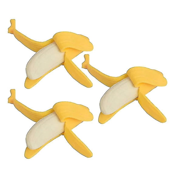 3pcs Squeezed Peeling Banana Vent Toys Stress Relief Toy Vent Toys For Chil--XICEN
