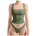 thumbnail image 1 of Lixiuxyad Basic Tank Tops Women Sexy Square Neck Tank Top Summer Going Out Basic Shirt, 1 of 4