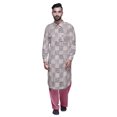 thumbnail image 2 of Atasi Mens Rayon Pathani Kurta Solid Salwar Set Printed Punjabi Kurta For Men, 2 of 5