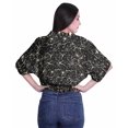 thumbnail image 4 of Moomaya Hauts à Manches Boxy Imprimés pour Femmes, Col en V, Taille Élastique, Kimono, 4 of 4