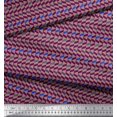 thumbnail image 2 of Soimoi Green Heavy Canvas Fabric Stripe & Triangle Geometric Print Fabric by Yard 58 Inch Wide, 2 of 5