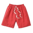 thumbnail image 3 of Shorts Garçon Tout-Petit Rouges Taille Élastique Jogger Tenue d'Été Bébé Garçon Shorts Garçons Taille 5-6 Ans, 3 of 3