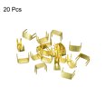 thumbnail image 3 of Unique Bargains 20Pack Zipper Stoppers, #5 Top & Bottom Stops for Rescue Repair, Gold Tone, 3 of 6
