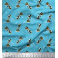 thumbnail image 1 of Soimoi Poly Georgette Fabric Star,Knife & Circus Dog Cartoon Decor Fabric Printed Yard 52 Inch Wide, 1 of 3