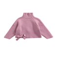 thumbnail image 1 of MesaSe Bébé Fille Pull Pull Pulls Col Roulé Câble Tricot Pulls à Manches Longues avec Bow Automne Hiver Haut, 1 of 6