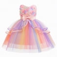 thumbnail image 2 of NIEWTR Robe en Dentelle Ornée pour Tout-Petites Filles, Robe de Concours, de Mariage, de Demoiselle d'Honneur, de Cocktail Formelle (Rose, 6-8 Ans), 2 of 9