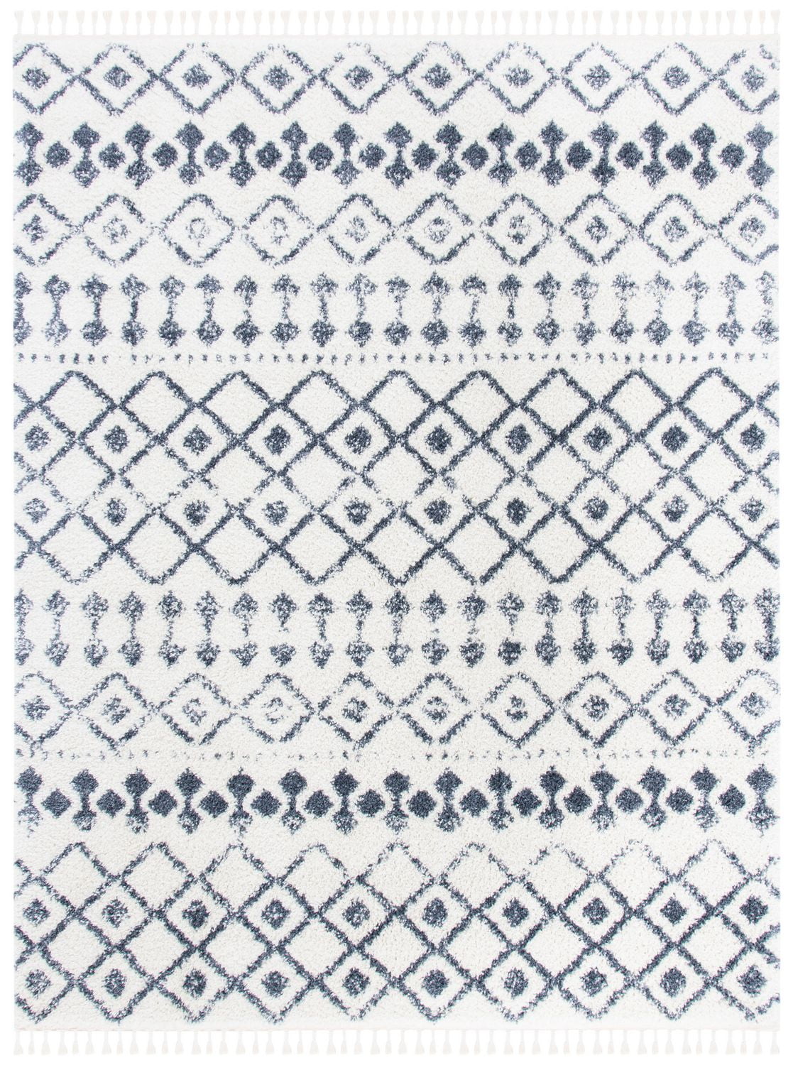 SAFAVIEH Berber Fringe Merlin Géométrique Shag