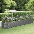 thumbnail image 1 of vidaXL Garden Raised Bed Grey 554x100x68 cm Powder-coated Steel, 1 of 4
