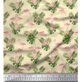 thumbnail image 1 of Soimoi Georgette Viscose Fabric Floral & Cute Animals Cartoon Printed Fabric 1 Yard 42 Inch Wide, 1 of 3