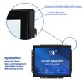 thumbnail image 4 of GreenTouch Moniteur à Cadre Ouvert Tactile Ultra Mince de 19 Pouces, Interface HDMI/VGA/DVI, Résolution 1280 x 1024, Écran Tactile Industriel, 4 of 5