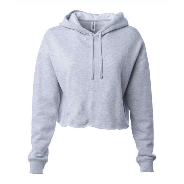Independent Trading Co. Womens Lightweight Cropped Hooded Sweatshirt, L