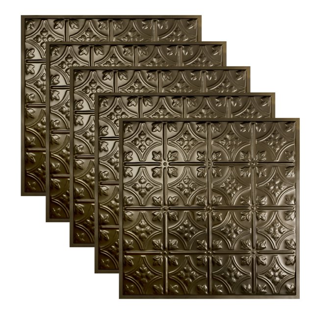 Great Lakes Tin Hamilton Bronze Burst 2ft x 2ft Lay In Ceiling Tiles (5 Pack)