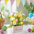 thumbnail image 4 of TIMIFIS Wood Holidays Decorations, Home Decor Spring Easter Simulation Home Holiday Decoration Centerpieces Fake Flowers Colored Eggs Spring Decoration Table Pendant, 4 of 6