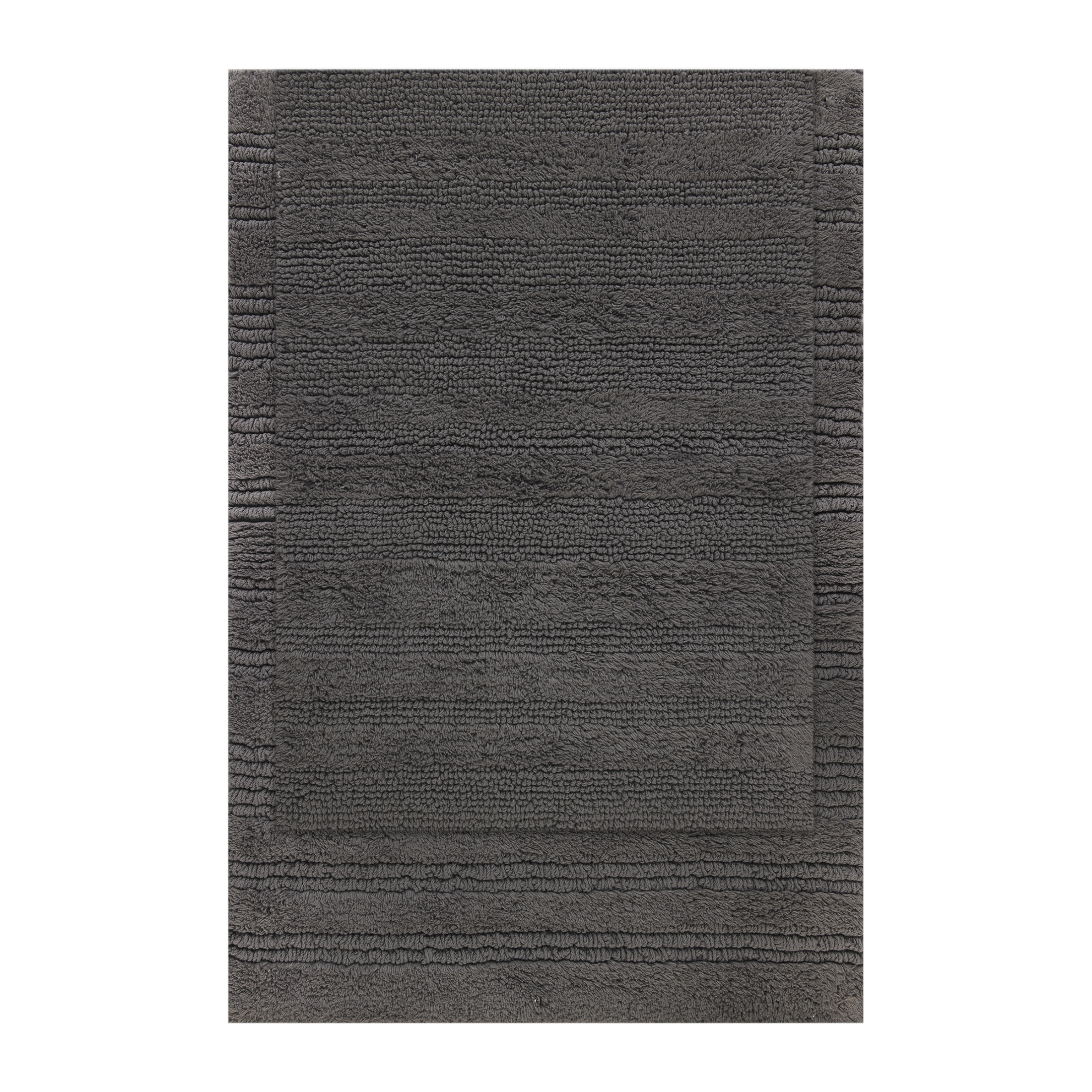 Ensemble de tapis de bain réversibles en coton coupé et bouclé Better Homes & Gardens, 2 pièces, flanelle grise, 17" x 24" et 20" x 30"