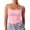 Pink, variant on Black Tank Top Woman Lace Top Double Lined Sexy Tank Top Spaghetti Strap Club Shirt Square Neck Sexy Vest - Hontri
