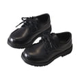 thumbnail image 1 of REDARER Chaussures Habillées pour Garçons - Richelieus Classiques à Lacets Style Richelieu pour Enfants, Chaussures Formelles Confortables pour l'École, les Mariages et les Occasions, Couleur : BK2, Taille : 7-8 Ans, 1 of 4