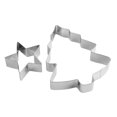 thumbnail image 1 of Holiday Time 2-Piece Cookie Cutters, Stainless Steel, Evergreen Tree and Star Shape, 1 of 10