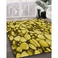 thumbnail image 3 of Ahgly Company Machine Washable Indoor Rectangle Transitional Bright Gold Yellow Area Rugs, 8' x 12', 3 of 7