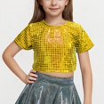 thumbnail image 1 of Rbaofujie Girls Athletic Tank Tops Round Neck Basic Cute Dance Crop Tops for Kids, 1 of 4
