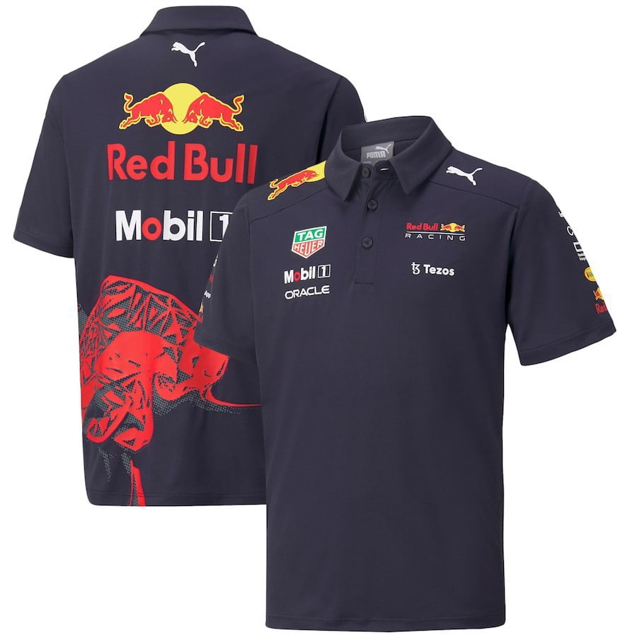 Nouvelle Combinaison de Course F1 Red Bull T-Shirt à Manches Courtes Polo Équipe Hommes-YOUYOU