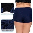 thumbnail image 4 of Short de Bain Femme Taille Haute Boyshort Bikini Solide Bas de Maillot, 4 of 6