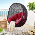 thumbnail image 1 of Modway Encase Swing Outdoor Patio Lounge Chair without Stand in Black/Red, 1 of 8