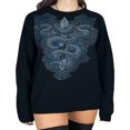 thumbnail image 1 of Women‘s Autumn Long Sleeve O Neck Vintage Pattern Print Gothic Tops, 1 of 9