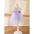 thumbnail image 3 of Manyakai Robe de Danse Ballet pour Filles, Dos Croisé à Sequins, Tutu en Tulle, Justaucorps, Danse Lyrique, Violet m, 3 of 7